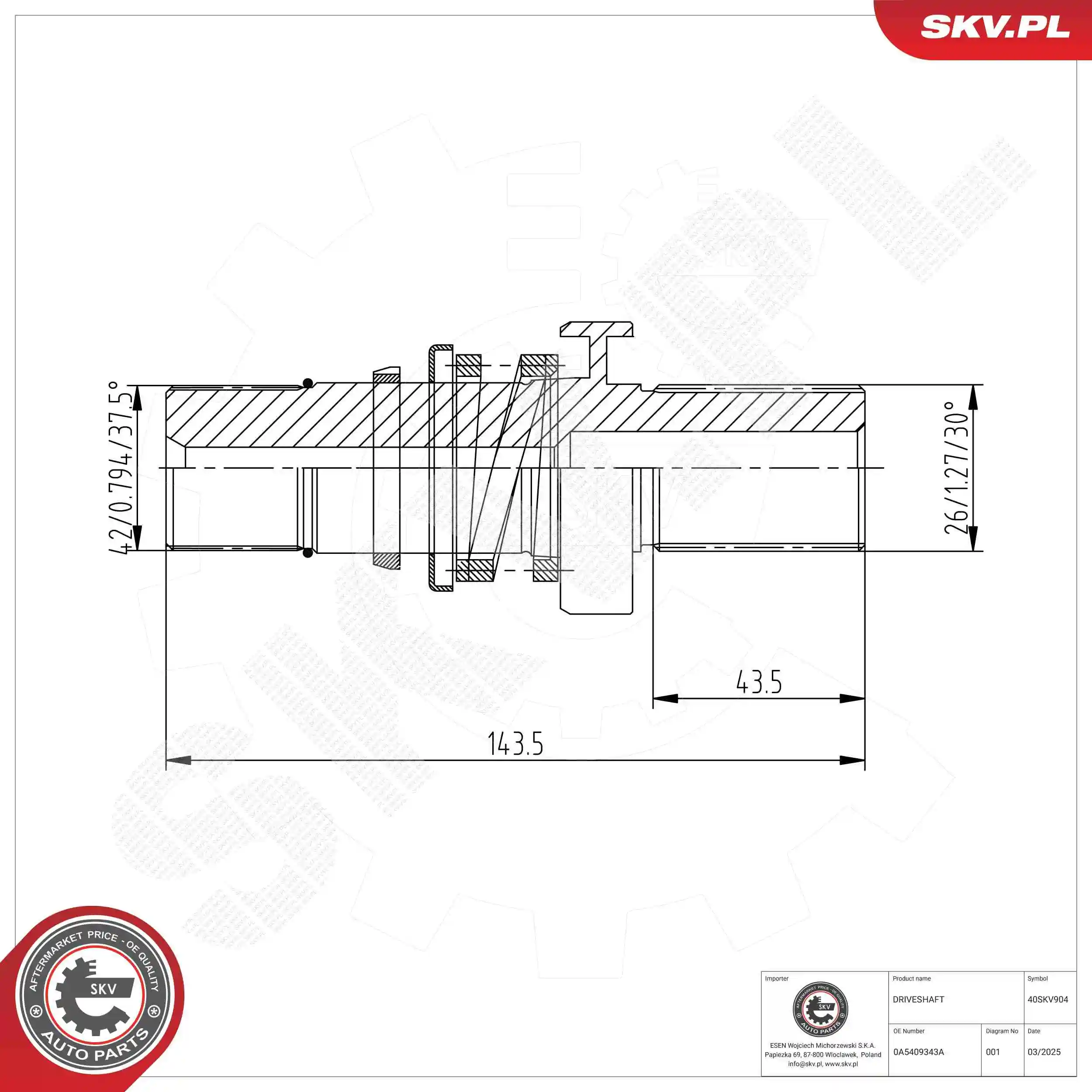 Stub Shaft, differential